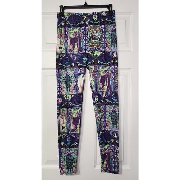 Disney Villains Stained Glass Leggings Size S Ursula Cruella - Picture 1 of 7